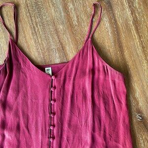 BP front button thin strap mini dress